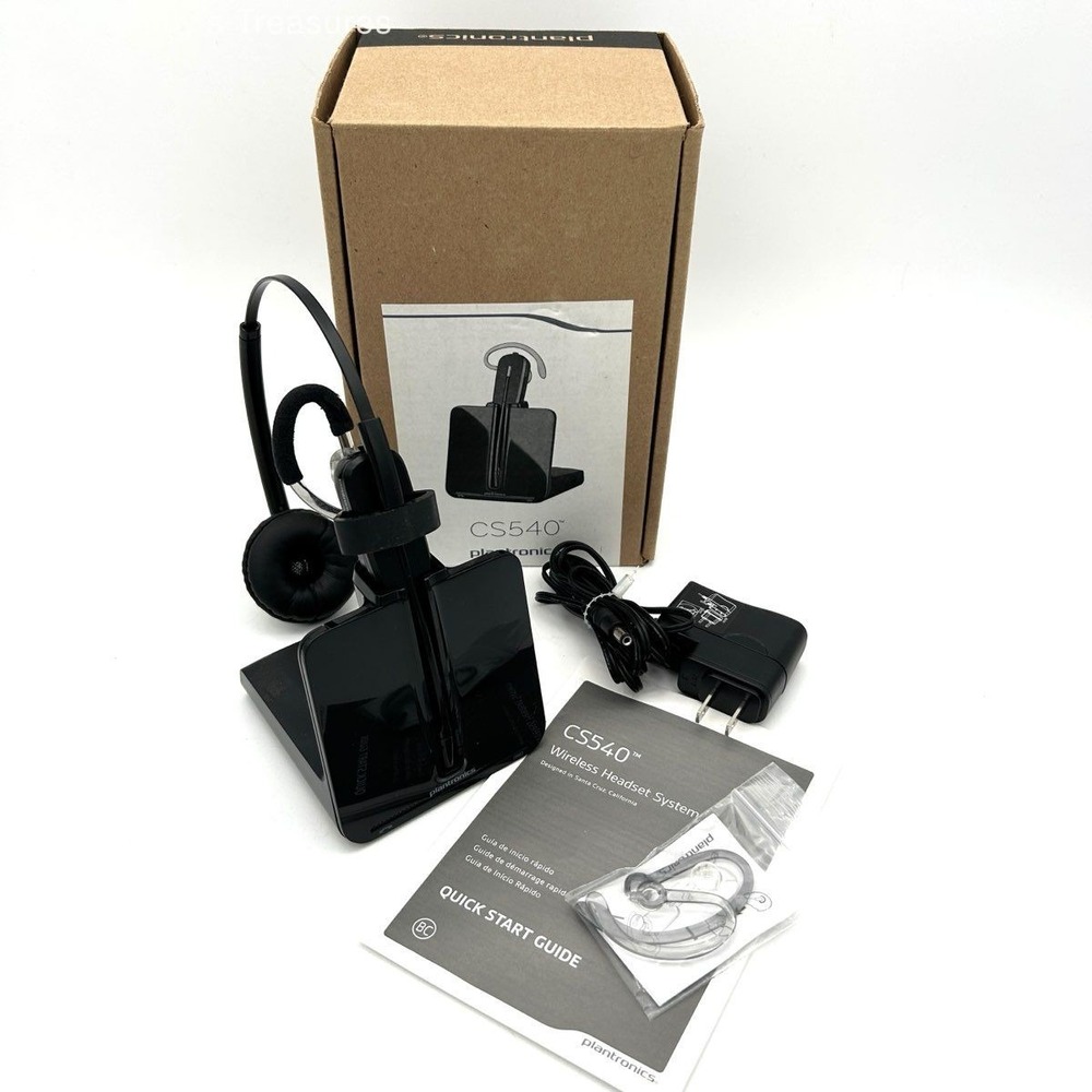 Plantronics CS540 Wireless Headset System DECT 6.0 C054 Base Tested Working